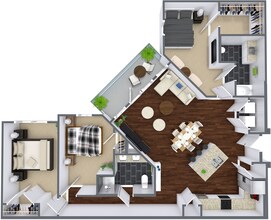 Three Bedrooms/Two Baths 4208 floor plan